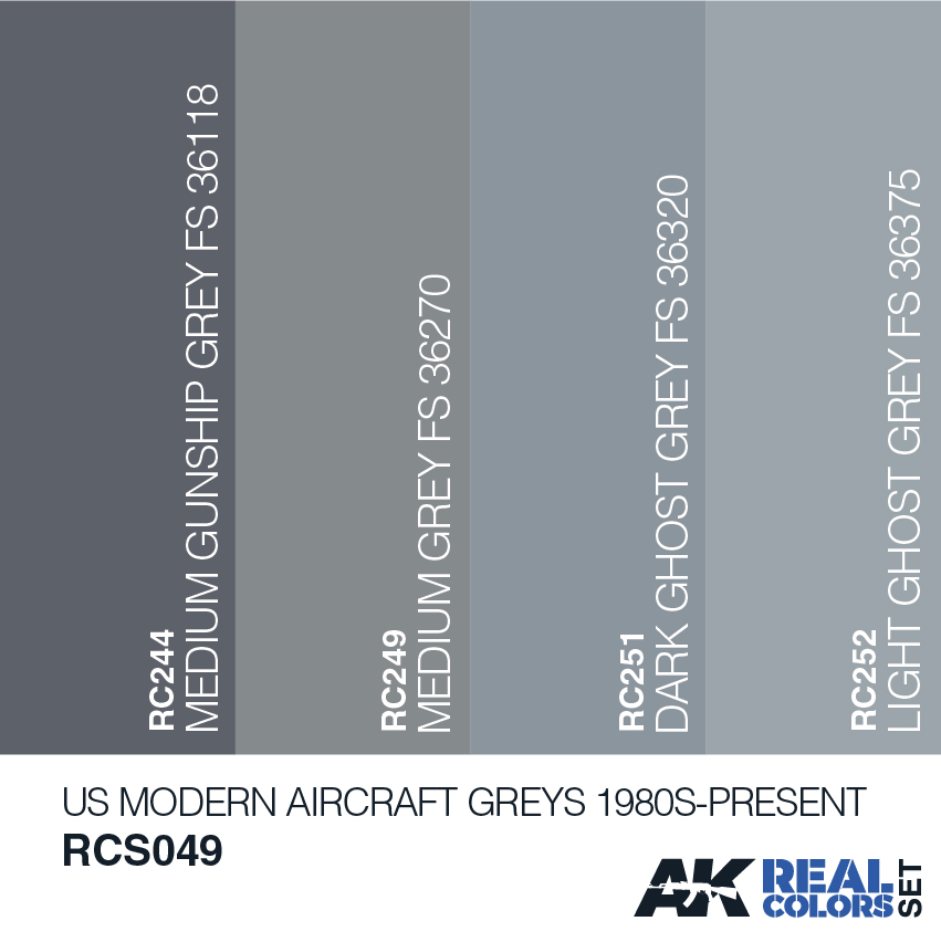 US MODERN AIRCRAFT GREYS 1980's - PRESENT